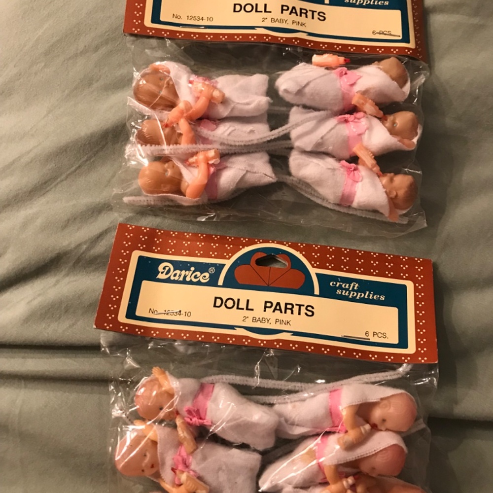 Vintage plastic pink baby dolls darcie craft supplies - Picture 3 of 3